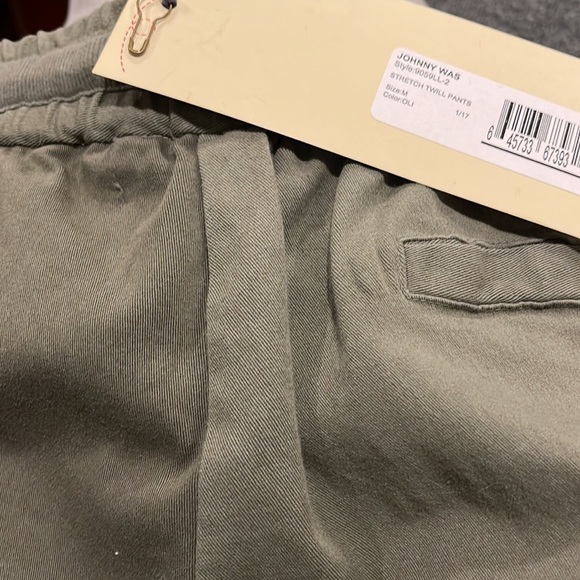 NWT Johnny Was Embroidered Green Stretch Twill Pants! - Picture 3 of 6